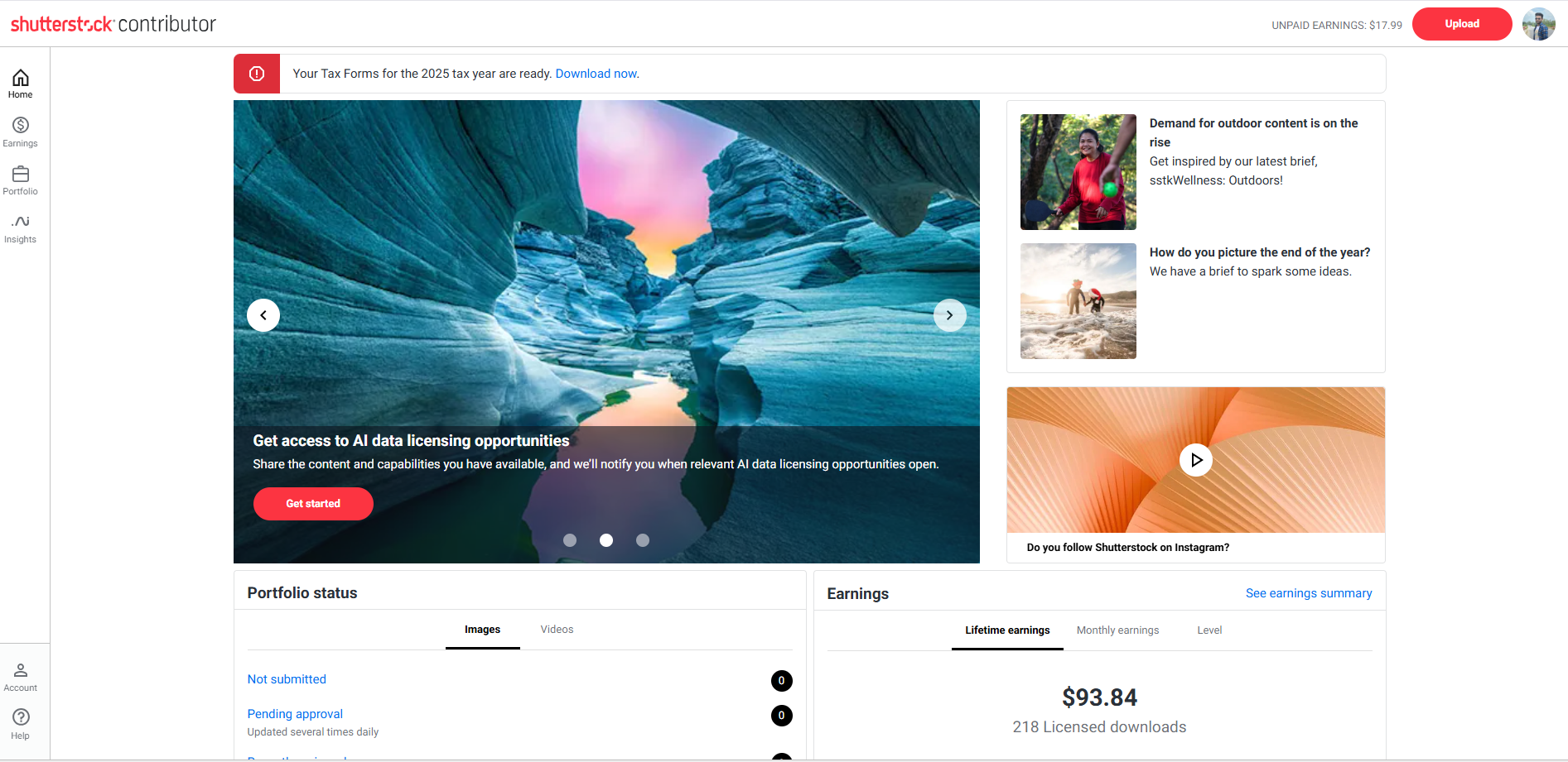 Shutterstock Contributor Account