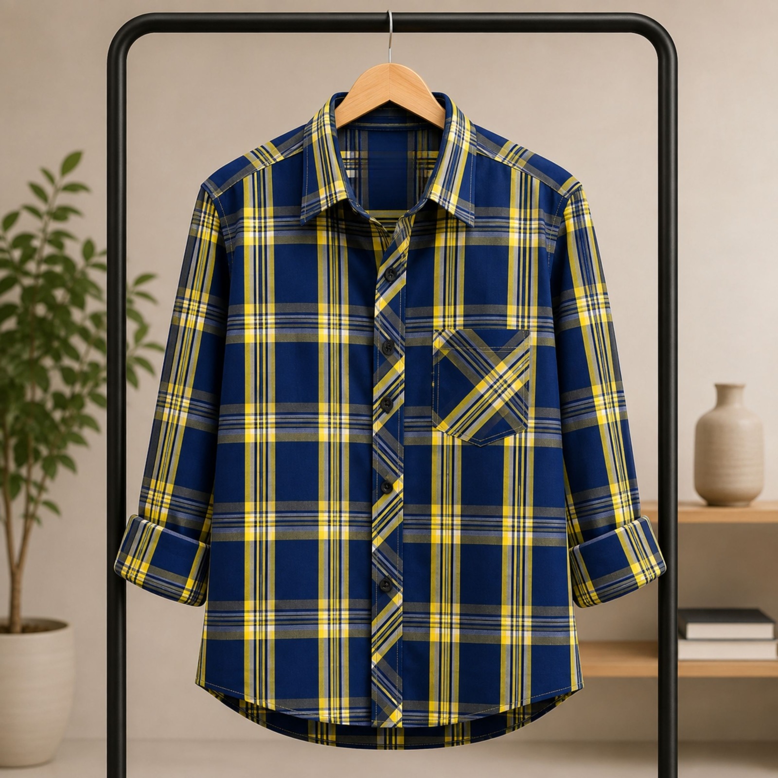 Formal Official Cotton Check Shirt - Slide 6